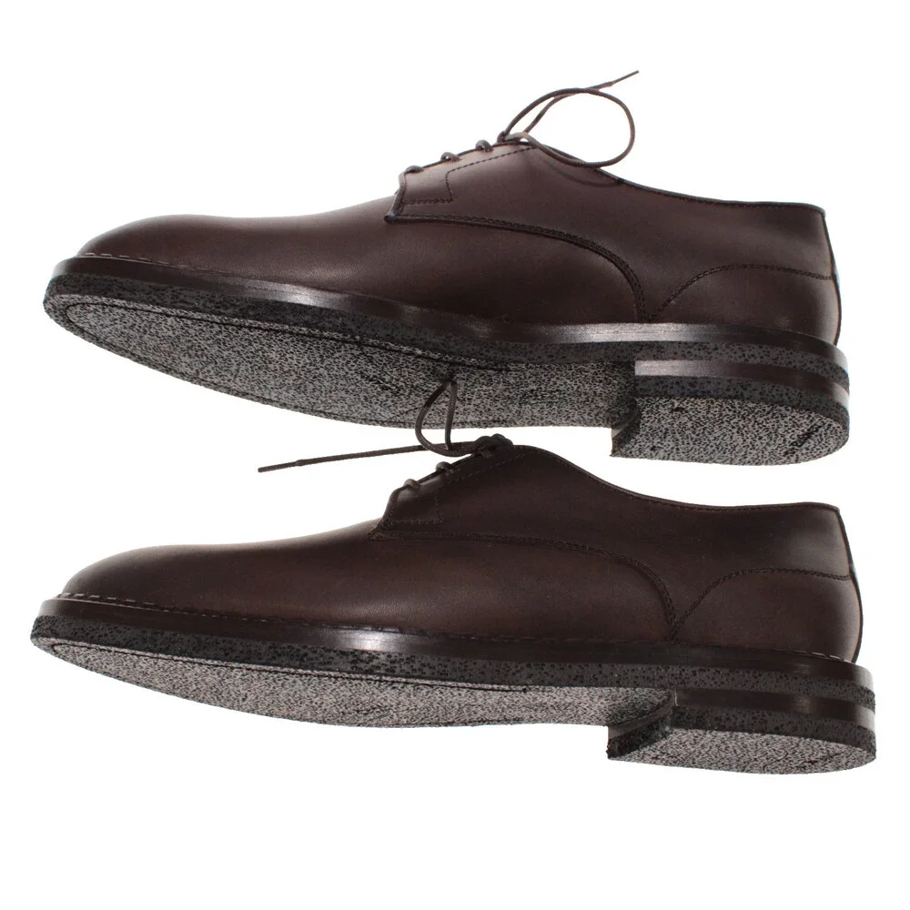Di Bianco NWB Lace Up Derby Dress Shoes Size 9 US in Dark Brown Leather